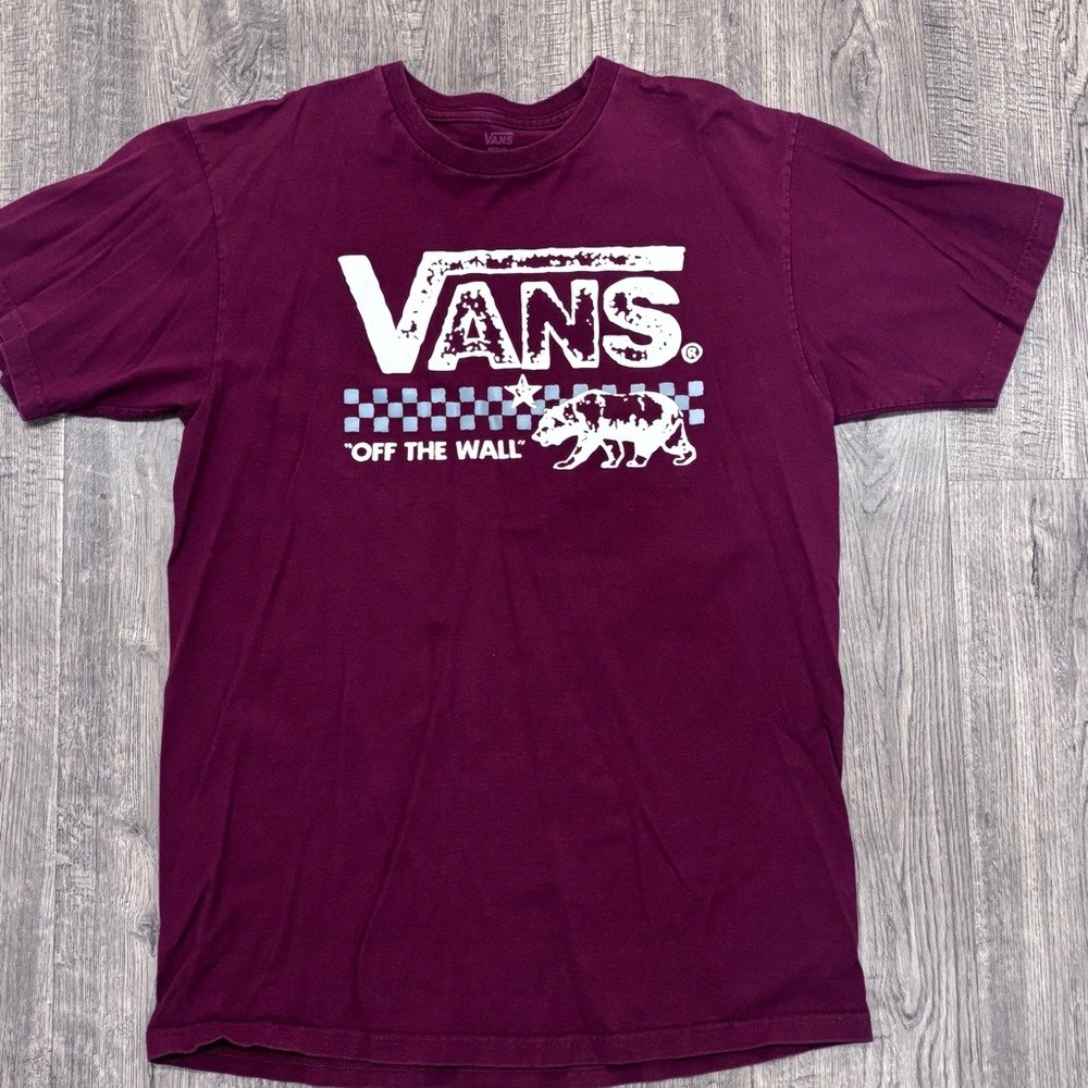 Vans Men's Maroon Graphic Tee